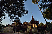 Myanmar - Mandalay, Shwe In Bin Kyaung a wonderful example of the Burmese unique teak architecture and wood-carving art. 